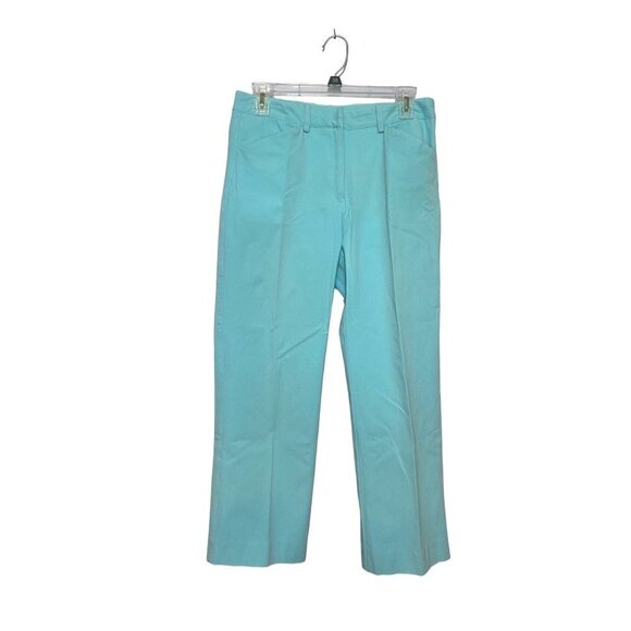 Lilly Pulitzer Nicole Turquoise Cropped Pants Size 4 - Picture 9 of 11